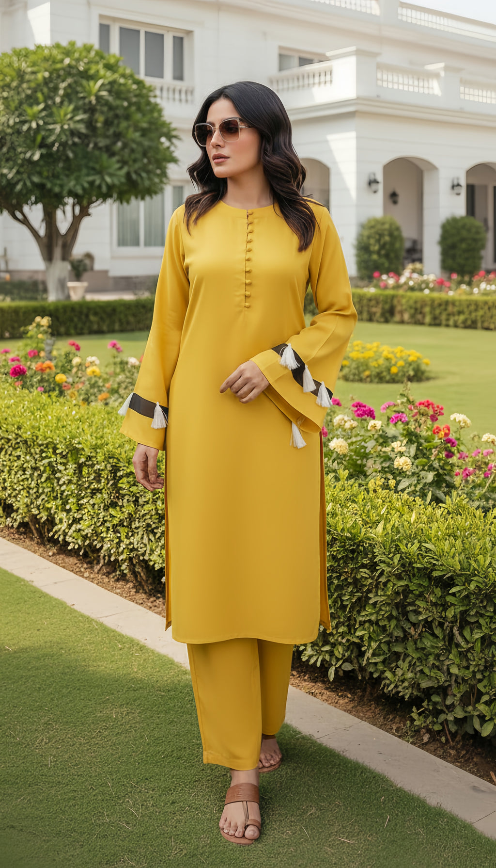 Solid 2Pc Suit Yellow