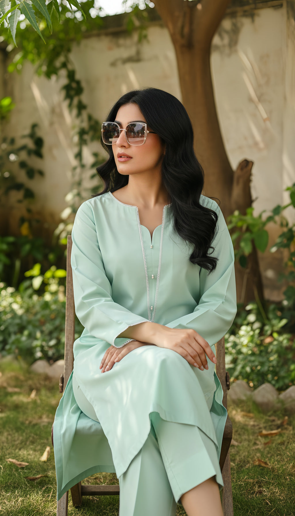 Solid 2Pc Suit Mint Green