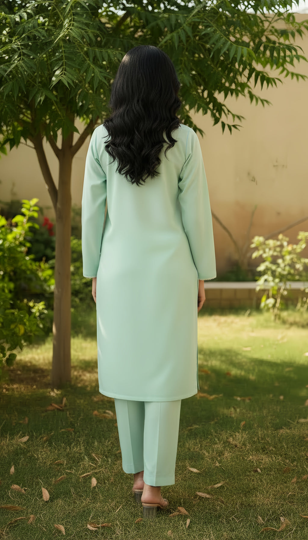 Solid 2Pc Suit Mint Green