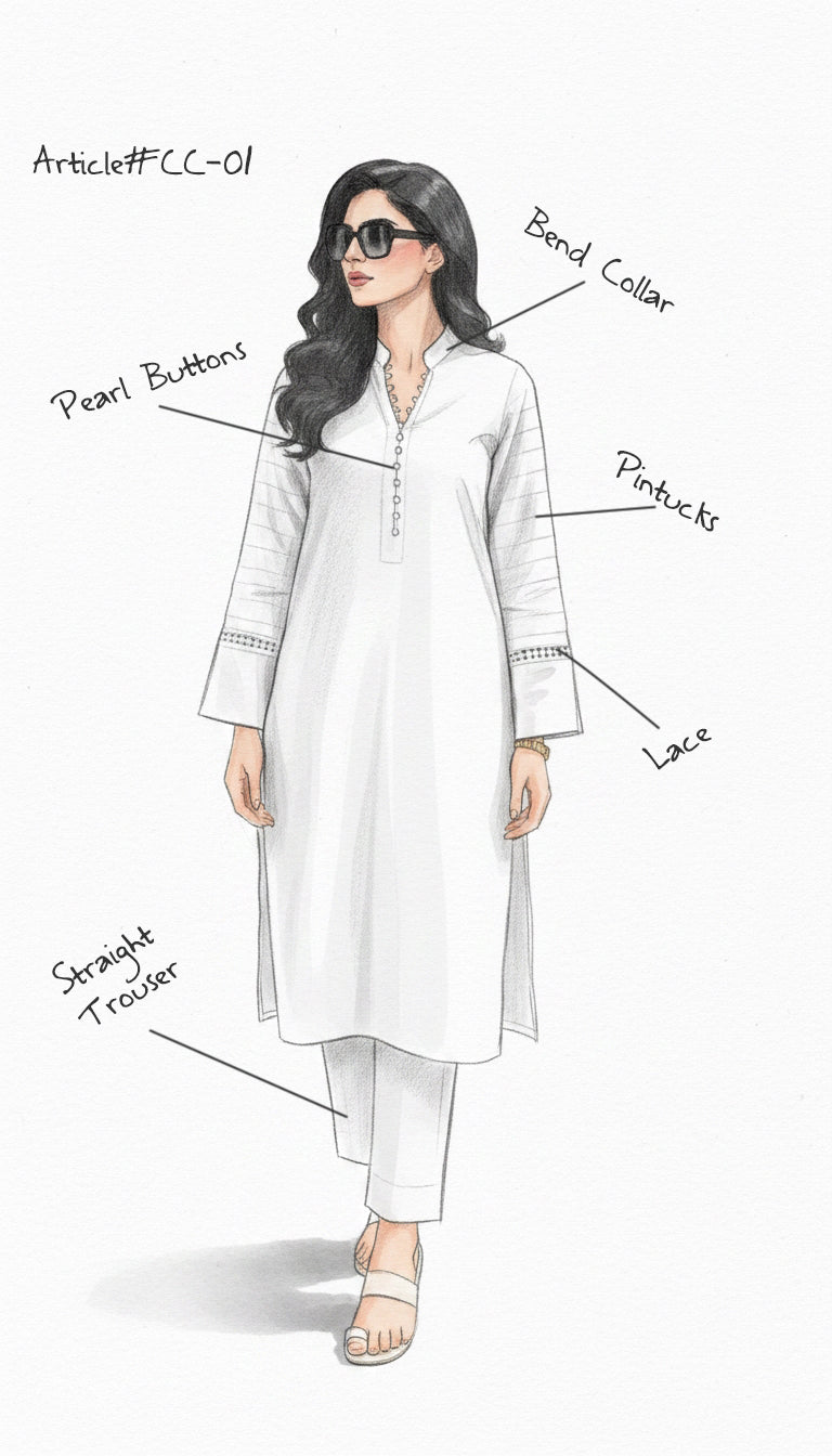 Solid 2Pc Suit White