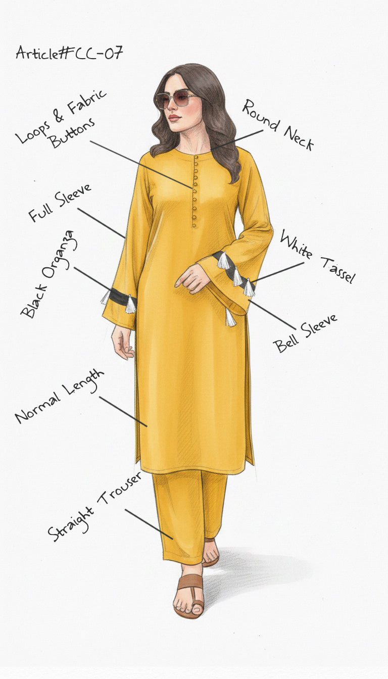 Solid 2Pc Suit Yellow